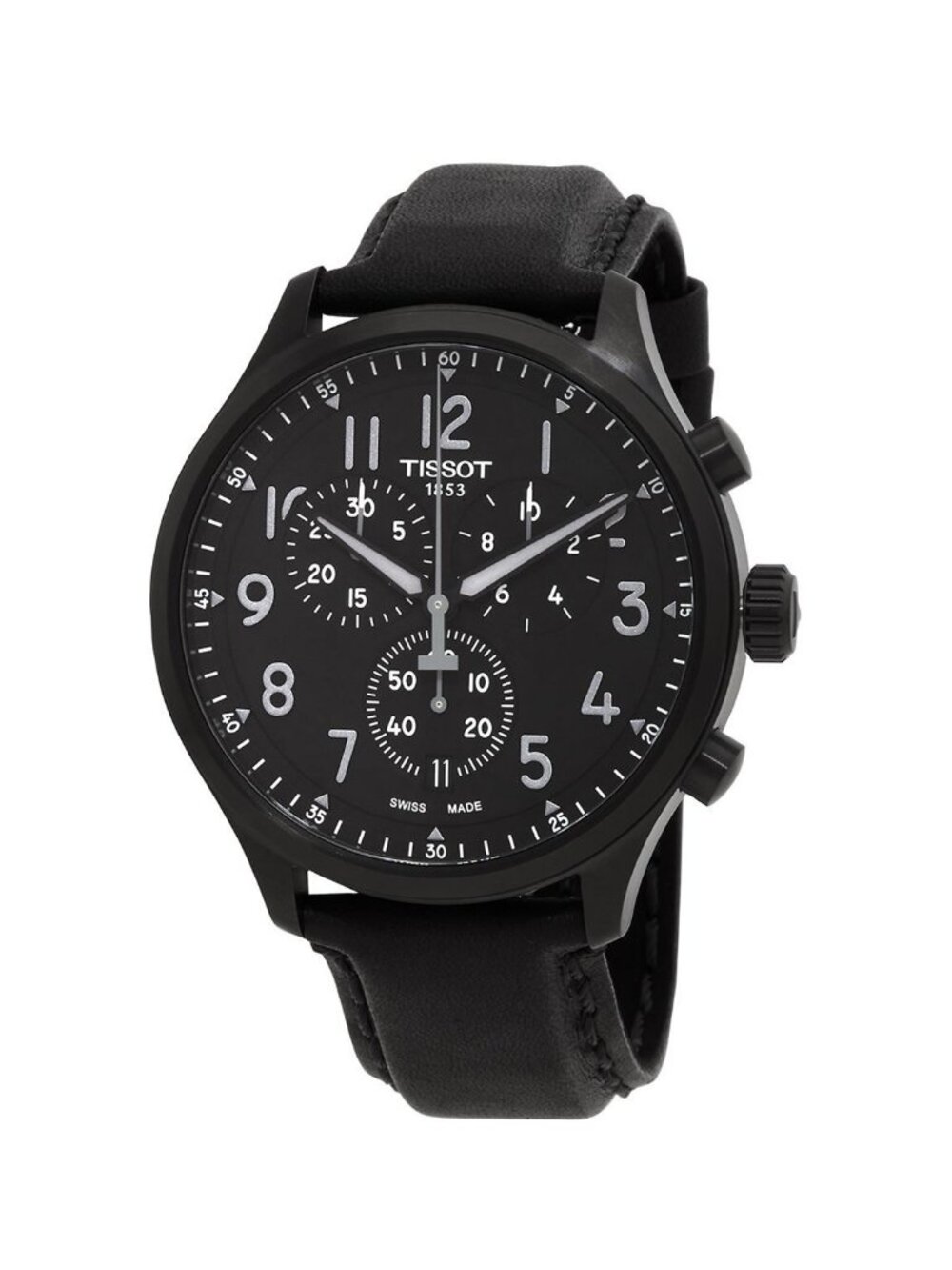 NWT Tissot Chrono XL Chronograph Quartz Black Dial Men's Watch